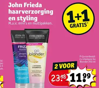 Kruidvat John Frieda haarverzorging en styling aanbieding