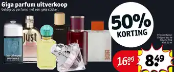 Kruidvat Giga parfum uitverkoop aanbieding