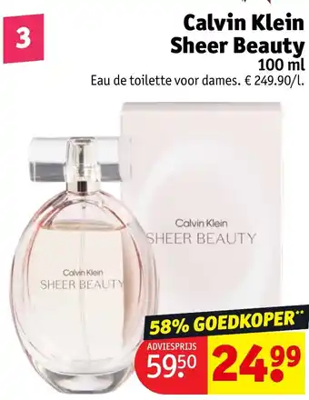 Kruidvat Calvin Klein Sheer Beauty 100ml aanbieding