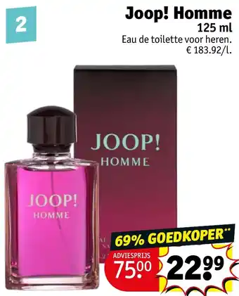 Kruidvat Joop! Homme 125ml aanbieding