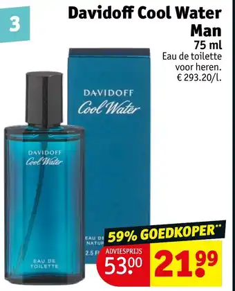 Kruidvat Davidoff Cool Water Man 75 ml aanbieding