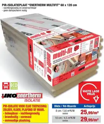 Hubo Pir-isolatieplaat “enertherm multifit” 60 x 120 cm aanbieding
