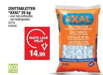 Hubo Zouttabletten “axal” 25 kg aanbieding