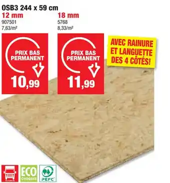 Hubo Osb3 244 x 59 cm aanbieding
