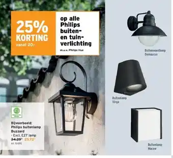GAMMA Philips buitenlamp buzzard aanbieding