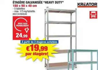 Hubo Étagère galvanisée “heavy duty” aanbieding