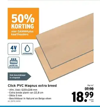 GAMMA Click pvc magnus extra breed aanbieding