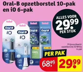 Kruidvat Oral-B opzetborstel 10-pak en i0 6-pak aanbieding