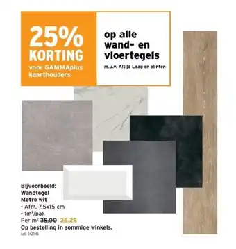 GAMMA Wandtegel metro wit aanbieding