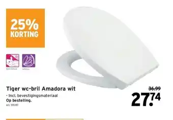 GAMMA Tiger wc-bril amadora wit aanbieding