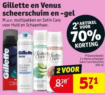 Kruidvat Gillette en Venus scheerschuim en -gel aanbieding
