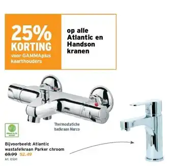 GAMMA Atlantic wastafelkraan parker chroom aanbieding