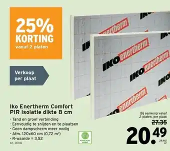 GAMMA Iko enertherm comfort pir isolatie dikte 8 cm aanbieding