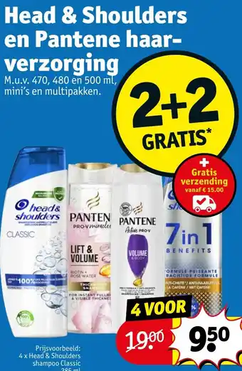 Kruidvat Head & Shoulders en Pantene haarverzorging aanbieding