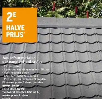 GAMMA Aqua-pan metalen dakpanplaat antraciet aanbieding