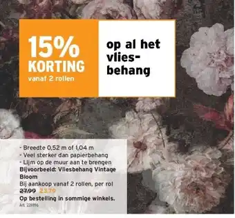 Vliesbehang vintage bloom