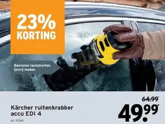 GAMMA Kärcher ruitenkrabber accu edi 4 aanbieding