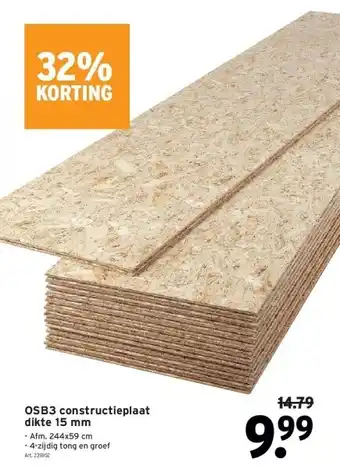 GAMMA Osb3 constructieplaat dikte 15 mm aanbieding