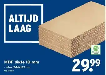 GAMMA Mdf dikte 18 mm aanbieding
