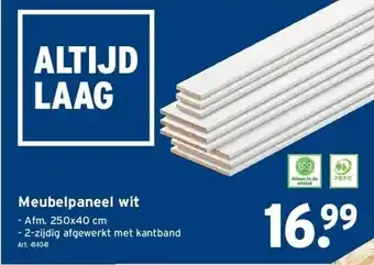 GAMMA Meubelpaneel wit aanbieding