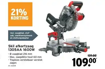 GAMMA Skil afkortzaag 1305aa 1600w aanbieding