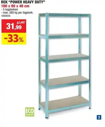 Hubo Rek “power heavy duty” aanbieding