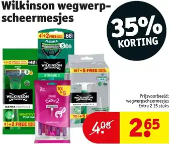 Kruidvat Wilkinson wegwerpscheermesjes aanbieding