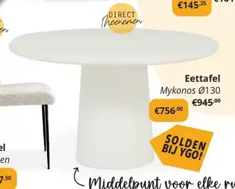 YGO Eettafel aanbieding