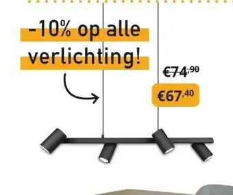 YGO 10% op alle verlichting! aanbieding