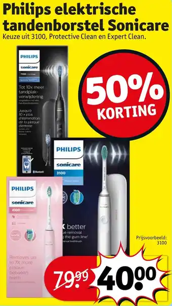 Kruidvat Philips elektrische tandenborstel Sonicare aanbieding