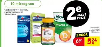 Kruidvat vitamine D 10 mcg 300 tabletten aanbieding