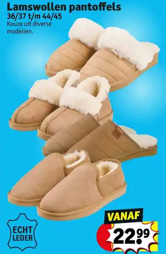 Kruidvat Lamswollen pantoffels aanbieding