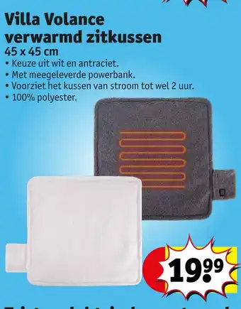 Kruidvat Villa Volance verwarmd zitkussen aanbieding