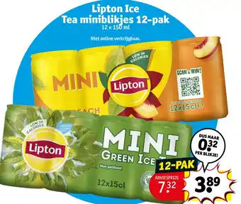 Kruidvat Lipton Ice Tea miniblikjes 12-pak aanbieding