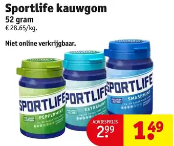 Kruidvat Sportlife kauwgom aanbieding
