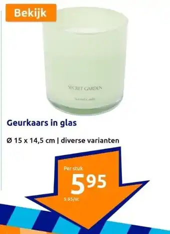 Action Geurkaars in glas aanbieding