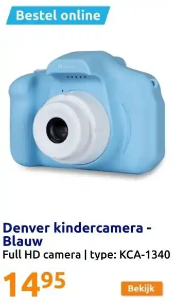 Action Denver kindercamera - blauw aanbieding