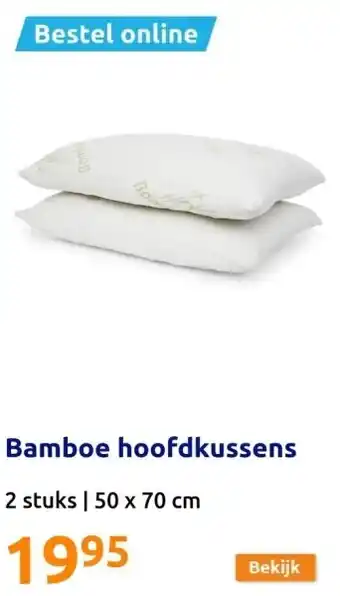 Action Bamboe hoofdkussens aanbieding