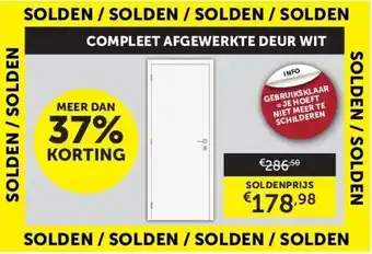 Zelfbouwmarkt Compleet afgewerkte deur wit aanbieding