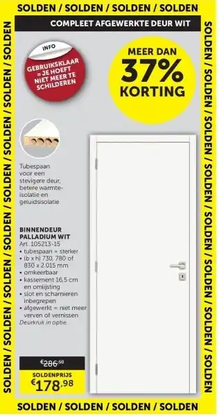 Zelfbouwmarkt Binnendeur palladium wit aanbieding