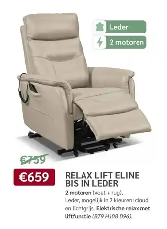 Crack Relax lift eline bis in leder aanbieding