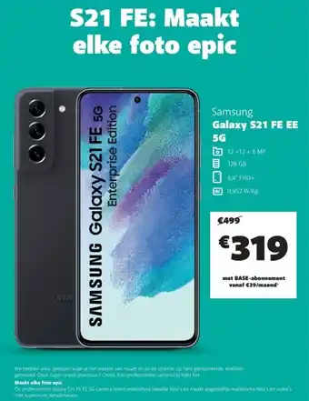Base Samsung galaxy s21 fe ee 5g aanbieding
