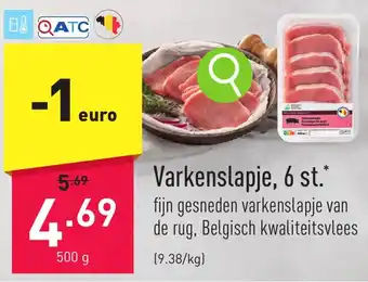 Varkenslapje, 6 st. 500 g