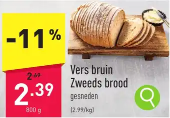 ALDI Vers bruin Zweeds brood 800 g aanbieding
