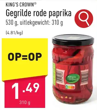 ALDI Gegrilde rode paprika 310 g aanbieding