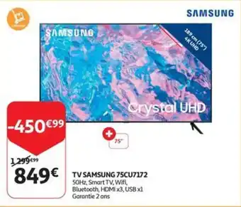 Auchan TV SAMSUNG 75CU7172 aanbieding