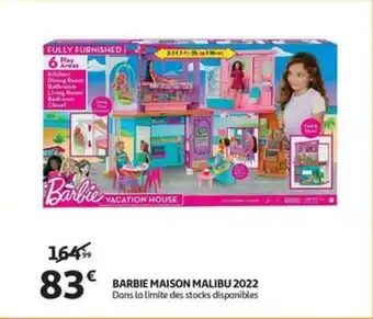 Auchan BARBIE MAISON MALIBU 2022 aanbieding