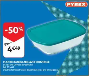 Auchan PLAT RECTANGULAIRE AVEC COUVERCLE aanbieding