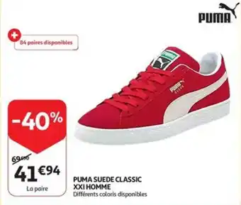 Auchan PUMA SUEDE CLASSIC XXI HOMME aanbieding