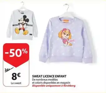 SWEAT LICENCE ENFANT
